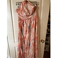 Dames Maxi-jurk Zonnejurk Chiffon jurk Bloemetjesjurk Jurk met halternek Elegant Modieus Modern Buiten Strand Vakantie Normale pasvorm Bloemig Mouwloos Halternek Oranje Zomer Lente