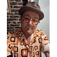Retro Antiguo Años 70 Camisas Camisa hawaiana Hippie Geométrico Étnico Disfraz Hombre Mascarada Fiesta Ropa Cotidiana Desfile del orgullo Adulto Camisas