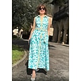 Maxikleid mit Hemdkragen, Gürteltasche