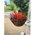 8 Bündel künstliche Pflanzen und Blumen für die Frühlingsdekoration im Freien, bunte, violette, UV-beständige Kunstseide, realistisch, für Veranda, Terrasse, Haus, Hof, Garten, Pflanzgefäße, Töpfe, Fensterkasten (Mix)