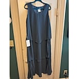 Schlauchkleid Knöchellänge Kleid für Hochzeitsgäste Abendkleid Stufenkleid Brautmutterkleid Ärmellos U-Ausschnitt Elegant Einfach Hochzeitsgast Semi-Formal Chiffon mit Stufen Einfarbig