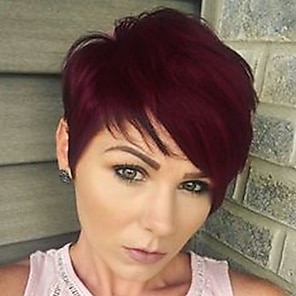 auburn pixie cut wig