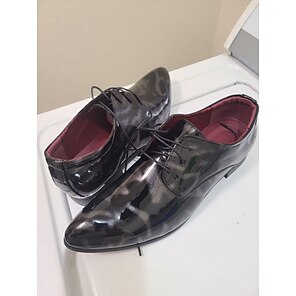 Mens UK6-14 Goor Smart Shiny Patent Leather Lined Formal Shoes Boys UK8-5.5 