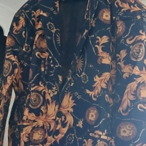 Voor heren Jas Blazer Bruiloft Cocktail kledij Winddicht Houd Warm Afdrukken Lente Herfst Afdrukken Casual Cocktail jurk Normaal Normale pasvorm Regenboog Jacks