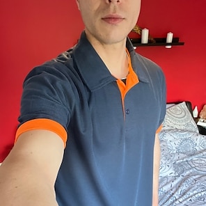 Herr Golftröja Polo Ledigt Sport Klassisk Kortärmad Grundläggande Ledigt Ensfärgat Slät Knapp Fram Sommar Vår Normal Äppelgrå Ljusrosa Guldgul Sjöblå Gul och Marin Svart Golftröja