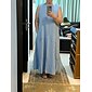 Women‘s A Line Dress Midi Dress Blue White Gray Yellow Sleeveless Solid Color Pocket Spring Summer Round Neck Basic Hot Loose 2023 S M L XL XXL