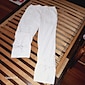 Women's Linen Pants Pants Trousers Baggy Full Length Cotton And Linen Side Pockets Baggy Fashion Casual Daily Dark Yellow Black S M