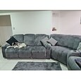 Funda de sofá elástica de terciopelo elástico, para sofá seccional, sillón, sofá de dos plazas, burdeos, rojo, 4 o 3 plazas, en forma de L, color liso, suave y duradera