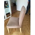 Housse de chaise de salle à manger housse de siège de chaise extensible en daim hydrofuge doux couleur unie durable lavable protecteur de meubles pour la fête de la salle à manger
