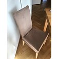 Housse de chaise de salle à manger housse de siège de chaise extensible en daim hydrofuge doux couleur unie durable lavable protecteur de meubles pour la fête de la salle à manger
