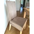 Housse de chaise de salle à manger housse de siège de chaise extensible en daim hydrofuge doux couleur unie durable lavable protecteur de meubles pour la fête de la salle à manger