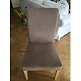 Housse de chaise de salle à manger housse de siège de chaise extensible en daim hydrofuge doux couleur unie durable lavable protecteur de meubles pour la fête de la salle à manger