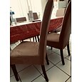 Housse de chaise de salle à manger housse de siège de chaise extensible en daim hydrofuge doux couleur unie durable lavable protecteur de meubles pour la fête de la salle à manger