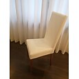 Housse de chaise de salle à manger housse de siège de chaise extensible en daim hydrofuge doux couleur unie durable lavable protecteur de meubles pour la fête de la salle à manger