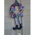 porte de couronne d'halloween couronne suspendue squelette pendentif de décoration de maison hantée