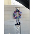 porte de couronne d'halloween couronne suspendue squelette pendentif de décoration de maison hantée