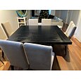 Housse de chaise de salle à manger housse de siège de chaise extensible en daim hydrofuge doux couleur unie durable lavable protecteur de meubles pour la fête de la salle à manger