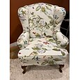 1 set med 2 delar blommigt tryckt wingback stolsöverdrag vingstols överdrag spandex tyg wingback fåtöljöverdrag med elastisk botten för vardagsrummets inredning