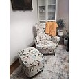 fodera per pouf elasticizzato con stampa floreale spandex rettangolari elastici elasticizzati coprioggetti pieghevoli poggiapiedi removibili per proteggere le fodere dei poggiapiedi