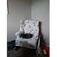 1 set med 2 delar blommigt tryckt wingback stolsöverdrag vingstols överdrag spandex tyg wingback fåtöljöverdrag med elastisk botten för vardagsrummets inredning