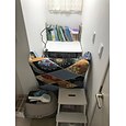 fodera per pouf elasticizzato con stampa floreale spandex rettangolari elastici elasticizzati coprioggetti pieghevoli poggiapiedi removibili per proteggere le fodere dei poggiapiedi