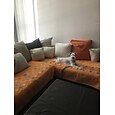 غطاء أريكة بطراز بوهو غطاء أريكة مقعد يغطي الأريكة المقطعية ، واقي أثاث وأغطية أريكة مضادة للانزلاق للكلاب والقطط والأطفال (تباع بالقطعة / ليس كل مجموعة)