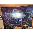 halloween dekorationer gobeläng jack o lykta pumpa dekor väggkonst stor hängande gobeläng väggmålning dekor fotografi bakgrund filt gardin hem sovrum vardagsrum fladdermus spökhus kyrkogård