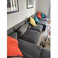 stretch soffa sittdyna överdrag täcka elastisk soffa fåtölj loveseat 4 eller 3 sits grå enkel solid mjuk tålig tvättbar