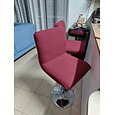 2 pezzi coprisgabello da bar elasticizzato coprisgabello da bar coprisedia sgabello da bar girevole quadrato coprisedia rosso bordeaux per sala da pranzo coprisedile da bar protezioni antiscivolo con