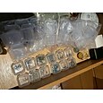 Caixa de recipientes de armazenamento de plástico transparente mini quadrado 20 peças com tampas para itens pequenos resina epóxi
