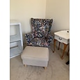 housse de chaise à oreilles spandex tissu housses de canapé fauteuil à oreilles avec un siège housse de coussin motif floral protecteur de meubles pour le salon