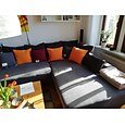 staubdichte, allmächtige Schonbezüge, Stretch-Sofabezug in L-Form, Burgunderrot, superweicher Stoff, Sofabezug mit einem kostenlosen Boster-Case, moderner Sofabezug für das Wohnzimmer, Möbelschutz