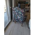 housse de chaise à oreilles spandex tissu housses de canapé fauteuil à oreilles avec un siège housse de coussin motif floral protecteur de meubles pour le salon