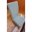 Fundas para sillas de comedor, fundas elásticas para sillas de color burdeos, rojo, negro y verde, spandex, jacquard, fundas protectoras para sillas de respaldo alto, fundas de asiento con banda