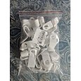 Caixa de recipientes de armazenamento de plástico transparente mini quadrado 20 peças com tampas para itens pequenos resina epóxi