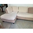 Stretch-Sofa Sitzkissenbezug Schonbezug elastischer Couch-Anreihsessel 2er-Sessel 4- oder 3-Sitzer L-Form solide weich strapazierfähig waschbar