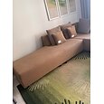 staubdichte, allmächtige Schonbezüge, Stretch-Sofabezug in L-Form, Burgunderrot, superweicher Stoff, Sofabezug mit einem kostenlosen Boster-Case, moderner Sofabezug für das Wohnzimmer, Möbelschutz