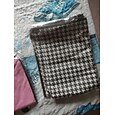 Bolsa de almacenamiento de ropa de 1 pieza, bolsa de almacenamiento de tela plegable con patrón de pata de gallo, bolsa de almacenamiento de edredón de algodón impermeable a prueba de humedad de gran