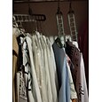 2 stks kleding kleerhanger organisator multi-poort ondersteuning droogrekken plastic sjaal cabide opbergrek hangers