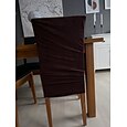 Housse de chaise de salle à manger housse de siège de chaise extensible en daim hydrofuge doux couleur unie durable lavable protecteur de meubles pour la fête de la salle à manger