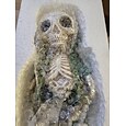 coola skelettfigurer, halloween skalle staty skelett docka harts hantverk ornament, mode mini coola skelett figurer dekor skelett man harts staty docka för hemmakontor skrivbord dekoration