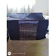 1 peça grande bolsa organizadora para roupas embaixo da cama com alça reforçada, recipientes para guardar roupas de cama, edredons, roupas, armário, janela transparente, zíperes resistentes