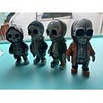 coola skelettfigurer, halloween skalle staty skelett docka harts hantverk ornament, mode mini coola skelett figurer dekor skelett man harts staty docka för hemmakontor skrivbord dekoration