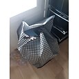 1pc bolsa de armazenamento de roupas, bolsa de armazenamento de tecido dobrável padrão houndstooth, bolsa de armazenamento de colcha de algodão à prova d'água à prova d'água de grande capacidade,