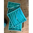 4 Stück Socken-Unterwäsche-Schubladen-Organizer-Trennwand, waschbarer ULG-Kommode-Schubladen-Organizer, faltbarer Oxford-Stoff, Schrank-Organizer und Aufbewahrungsboxen für Socken, Unterwäsche,