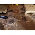 Caixa de recipientes de armazenamento de plástico transparente mini quadrado 20 peças com tampas para itens pequenos resina epóxi