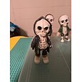coola skelettfigurer, halloween skalle staty skelett docka harts hantverk ornament, mode mini coola skelett figurer dekor skelett man harts staty docka för hemmakontor skrivbord dekoration