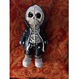coola skelettfigurer, halloween skalle staty skelett docka harts hantverk ornament, mode mini coola skelett figurer dekor skelett man harts staty docka för hemmakontor skrivbord dekoration