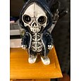 coola skelettfigurer, halloween skalle staty skelett docka harts hantverk ornament, mode mini coola skelett figurer dekor skelett man harts staty docka för hemmakontor skrivbord dekoration