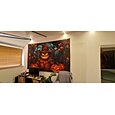 décorations d'Halloween tapisserie jack o lanterne citrouille décor art mural grande tapisserie suspendue décor mural photographie toile de fond couverture rideau maison chambre salon vitrail